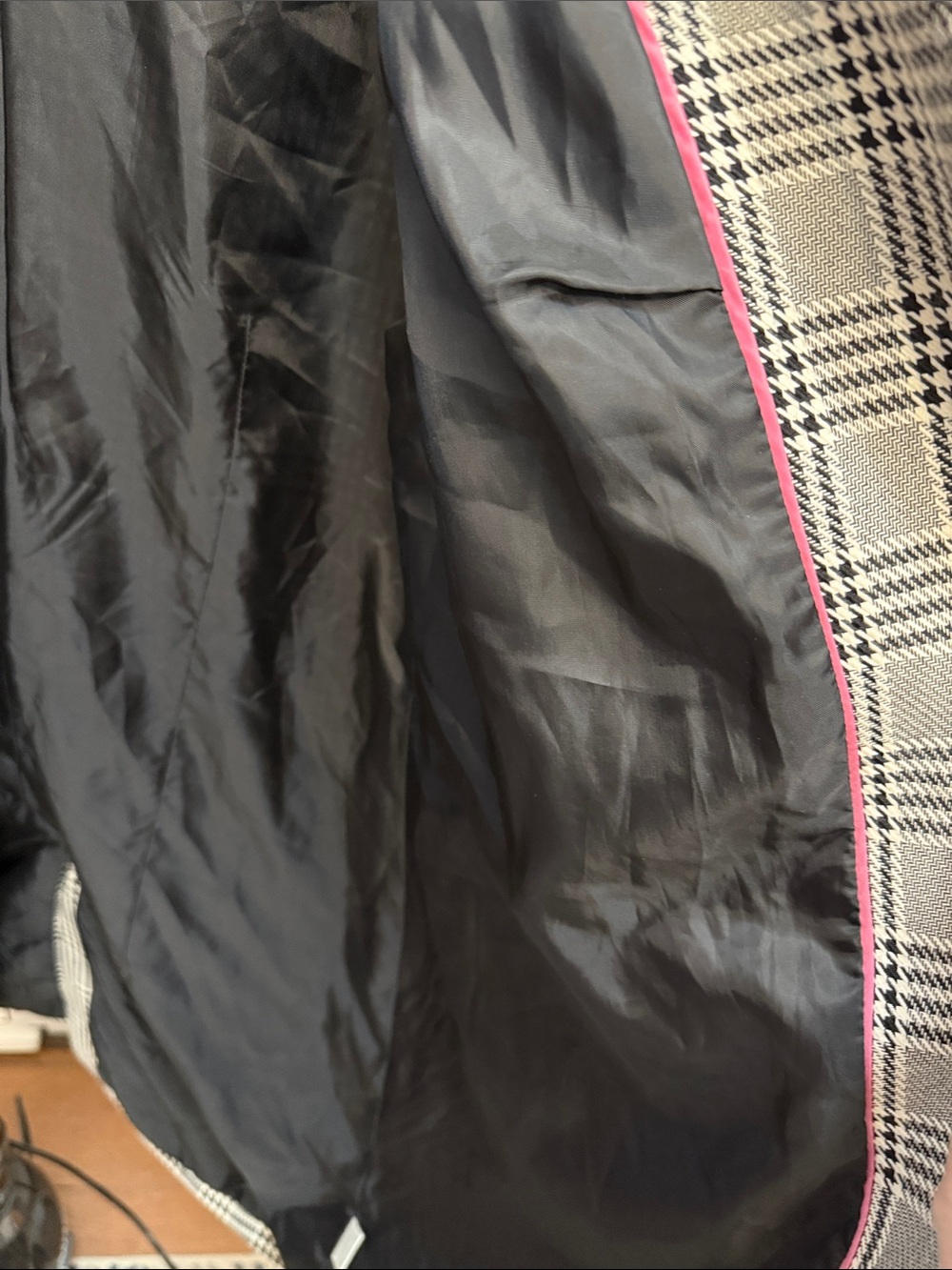 Worthington Black and White Glen Plaid Single-Breasted Blazer - Picture 5 of 5